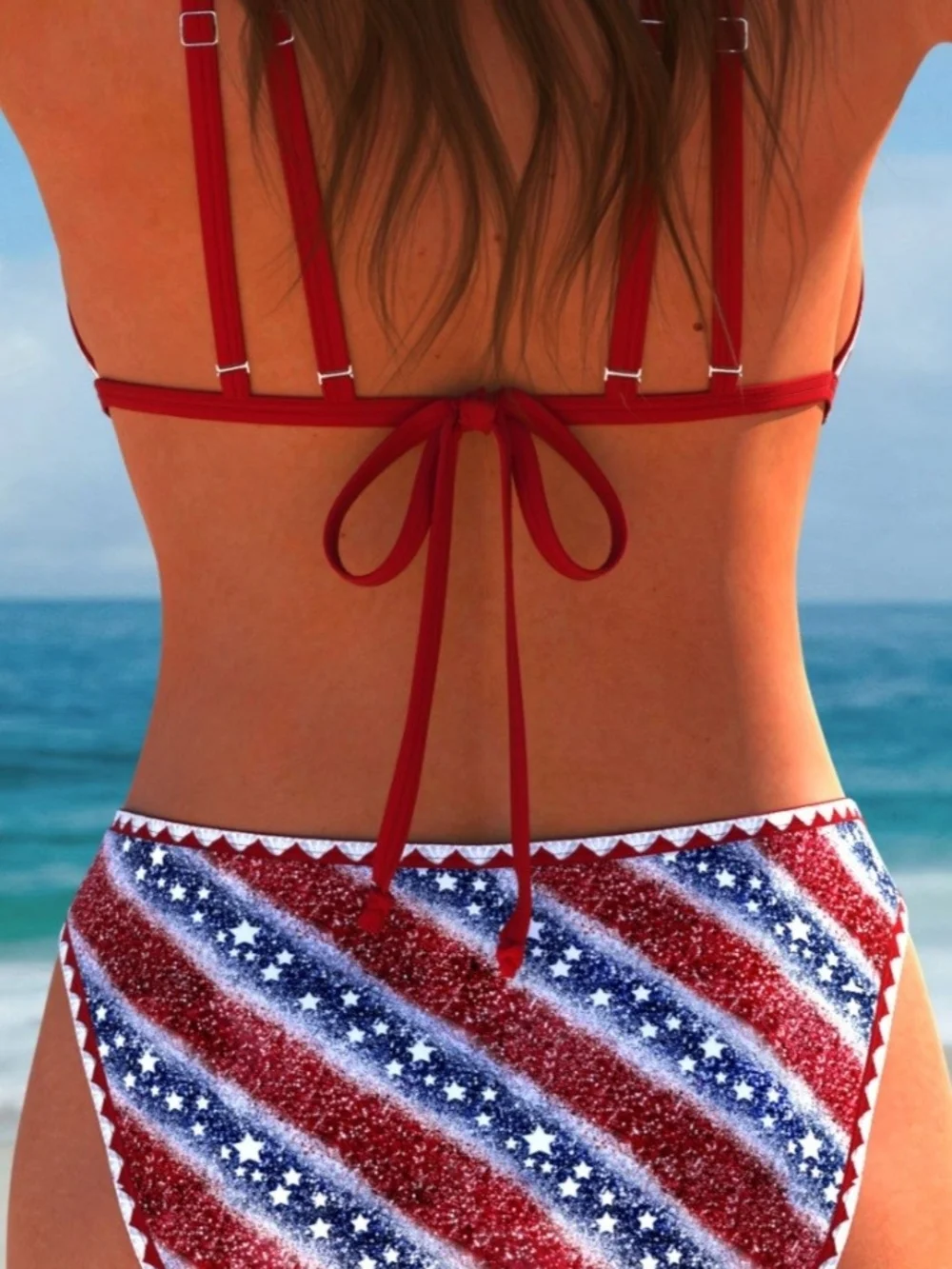 NWT Red, White & Blue Star Bikini - Women's Swim - Picture 2 of 3
